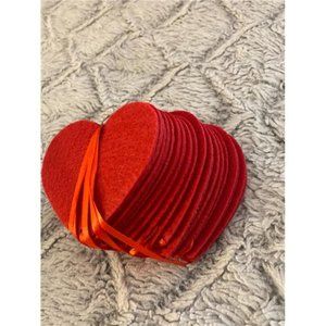 80 PCS Red Felt Garland Hanging String Hearts - NO DIY - Valentines Day Decor